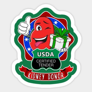Tender certified Kidney Donor Sticker